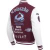Pro Standard Mens NHL Old English Varsity Jacket(Wine/White)