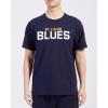 Pro Standard NHL Mens Mens NHL Classic Chenille Cotton Short Sleeve Tee(Midnight Navy)