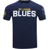 Pro Standard NHL Mens Mens NHL Classic Chenille Cotton Short Sleeve Tee(Midnight Navy)