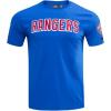 Pro Standard NHL Mens Mens NHL Classic Chenille Cotton Short Sleeve Tee(Royal Blue)