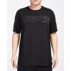 Pro Standard NHL Mens Mens NHL Classic Chenille Cotton Short Sleeve Tee(Triple Black)