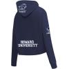 Pro Standard WOMENS COLLEGE HOWARD UNIVERSITY COLLEGE CLASSIC ESSENTIALS CROPPED PULLOVER HOODIE MIDNIGHT NAVY XL