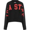 Womens College Wingspan Brushed Back French Terry Crewneck Sweatshirt(Black)