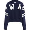 Womens College Wingspan Brushed Back French Terry Crewneck Sweatshirt(Midnight Navy)