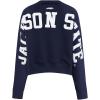 Womens College Wingspan Brushed Back French Terry Crewneck Sweatshirt(Midnight Navy)