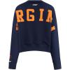 Womens College Wingspan Brushed Back French Terry Crewneck Sweatshirt(Midnight Navy)