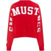 Womens College Wingspan Brushed Back French Terry Crewneck Sweatshirt(Red)