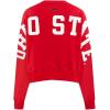 Womens College Wingspan Brushed Back French Terry Crewneck Sweatshirt(Red)