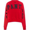 Womens College Wingspan Brushed Back French Terry Crewneck Sweatshirt(Red)