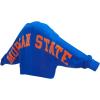 Womens College Wingspan Brushed Back French Terry Crewneck Sweatshirt(Royal Blue)