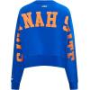 Womens College Wingspan Brushed Back French Terry Crewneck Sweatshirt(Royal Blue)