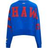 Womens College Wingspan Brushed Back French Terry Crewneck Sweatshirt(Royal Blue)