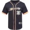 Mens NHL Mesh Button Down Top(Black/Orange)