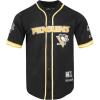Mens NHL Mesh Button Down Top(Black/Yellow)