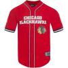Mens NHL Mesh Button Down Top(Red/Black)