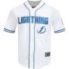 Mens NHL Mesh Button Down Top(White/Dodger Blue)
