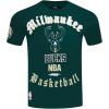 Pro Standard Mens NBA Old English Short Sleeve Tee(Forest Green)