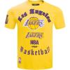 Pro Standard Mens NBA Old English Short Sleeve Tee(Yellow)