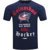 Pro Standard Mens NHL Old English Cotton Short Sleeve Tee(Midnight Navy)