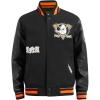 Pro Standard Mens NHL Old English Varsity Jacket(Black/Orange)