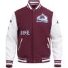 Pro Standard Mens NHL Old English Varsity Jacket(Wine/White)