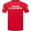 Pro Standard NHL Mens Mens NHL Classic Chenille Cotton Short Sleeve Tee(Red)