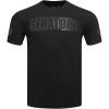 Pro Standard NHL Mens Mens NHL Classic Chenille Cotton Short Sleeve Tee(Triple Black)