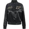 Pro Standard Womens College Purdue University Classic Essentials Satin Jacket Black Xl
