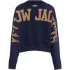 Womens College Wingspan Brushed Back French Terry Crewneck Sweatshirt(Midnight Navy)