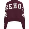 Womens College Wingspan Brushed Back French Terry Crewneck Sweatshirt(Wine)