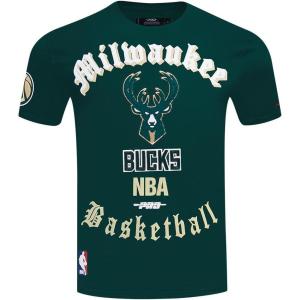 Pro Standard Mens NBA Old English Short Sleeve Tee(Forest Green)