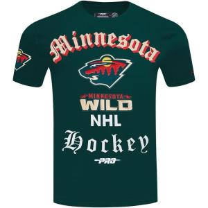 Pro Standard Mens NHL Old English Cotton Short Sleeve Tee(Forest Green)