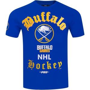 Pro Standard Mens NHL Old English Cotton Short Sleeve Tee(Royal Blue)