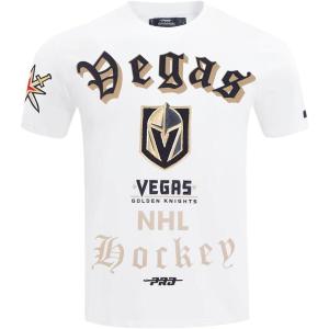 Pro Standard Mens NHL Old English Cotton Short Sleeve Tee(White)