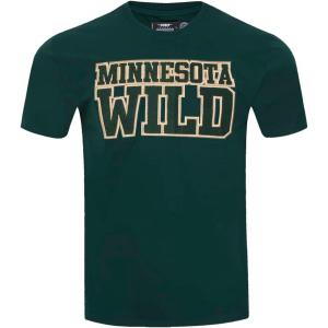 Pro Standard NHL Mens Mens NHL Classic Chenille Cotton Short Sleeve Tee(Forest Green)