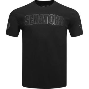Pro Standard NHL Mens Mens NHL Classic Chenille Cotton Short Sleeve Tee(Triple Black)