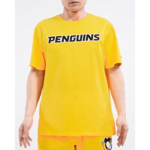 Pro Standard NHL Mens Mens NHL Classic Chenille Cotton Short Sleeve Tee(Yellow)