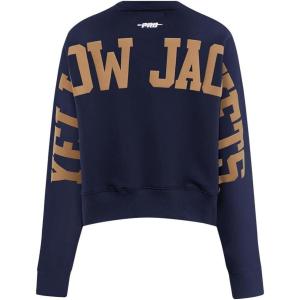 Womens College Wingspan Brushed Back French Terry Crewneck Sweatshirt(Midnight Navy)