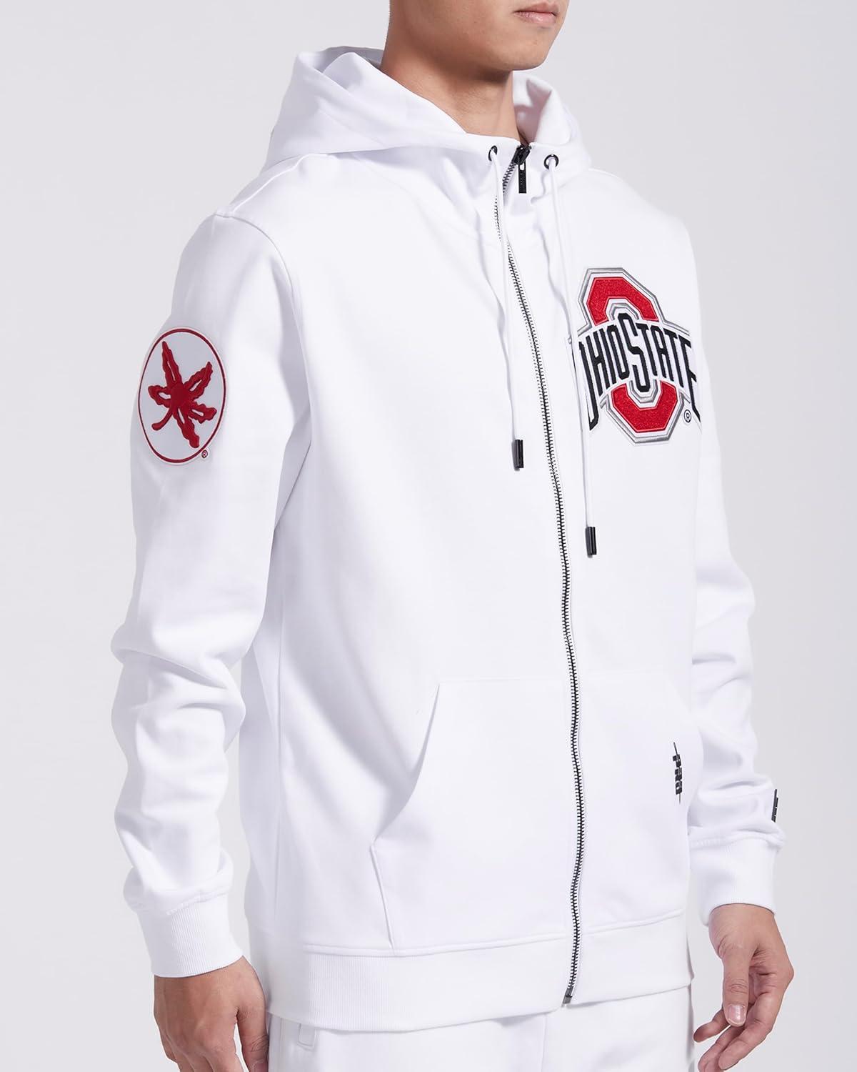image:imagePro Standard Mens College Classic Chenille Full Zip HoodieWhite