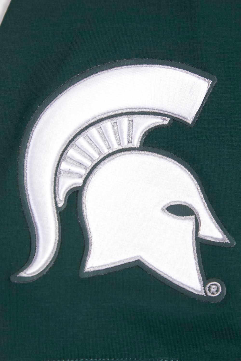 image:imagePro Standard Mens Michigan State University Classic Chenille Short Sleeve Tee Forest Green L