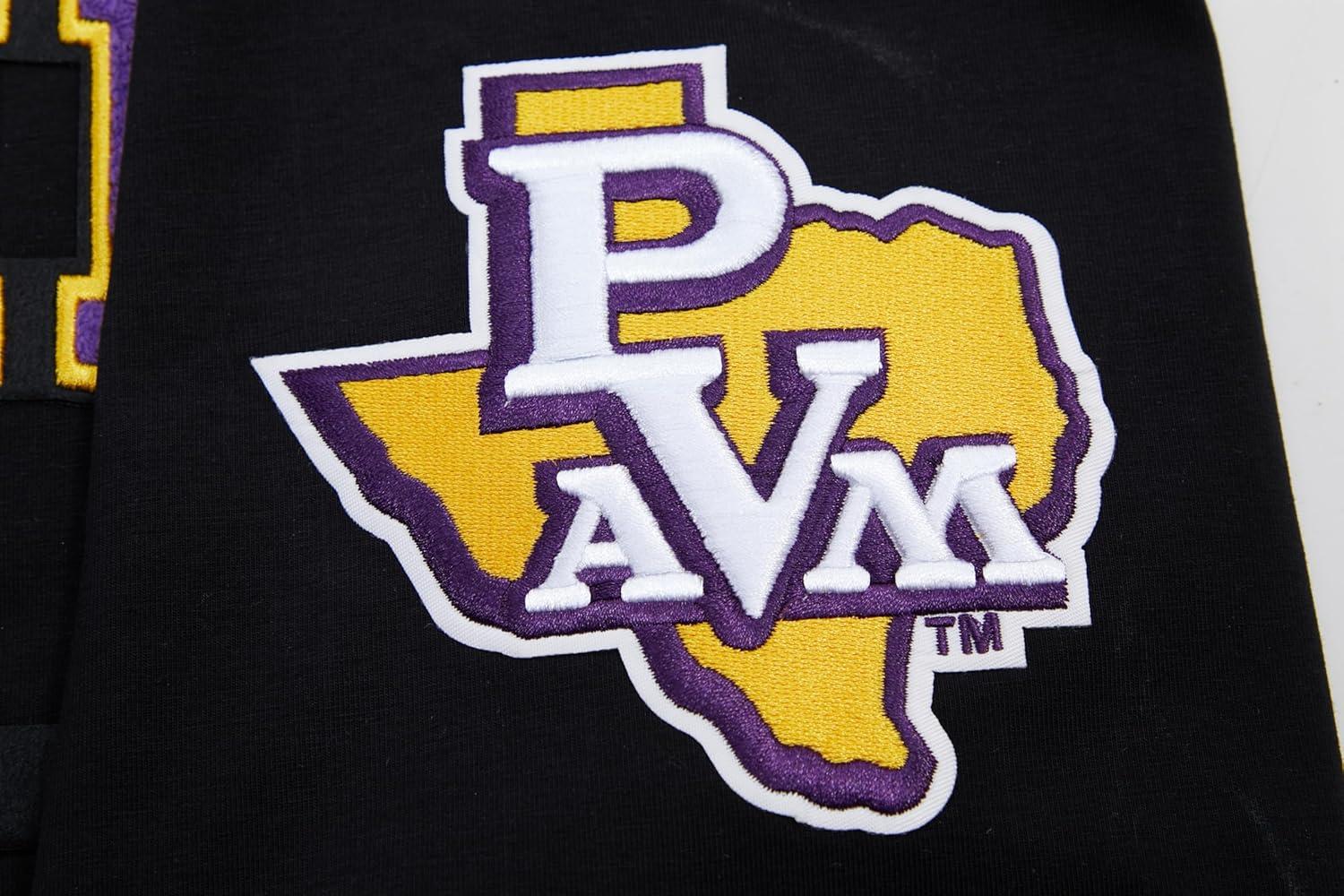 image:imagePro Standard Mens Prairie View AampampM University Classic Chenille Short Sleeve Tee Black 2XL