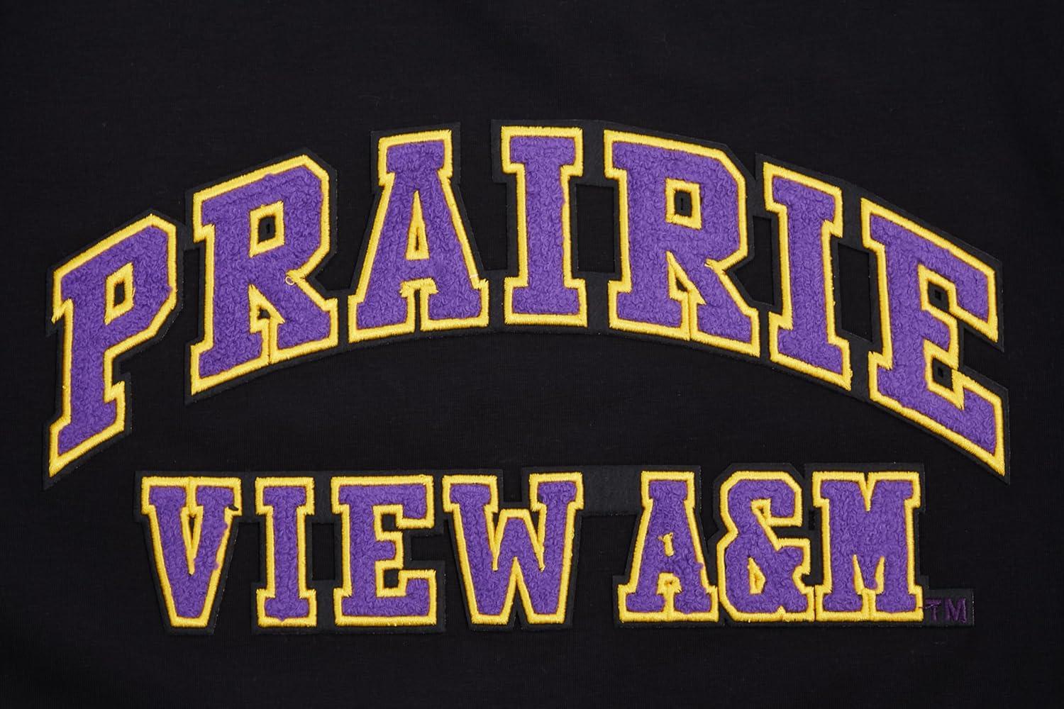 image:imagePro Standard Mens Prairie View AampampM University Classic Chenille Short Sleeve Tee Black XL