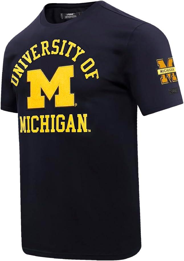 image:imagePro Standard Mens University of Michigan Classic Chenille Short Sleeve Tee Midnight Navy 3XL