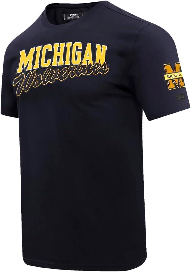 image:imagePro Standard Mens University of Michigan Classic Chenille Short Sleeve Tee Midnight Navy XL