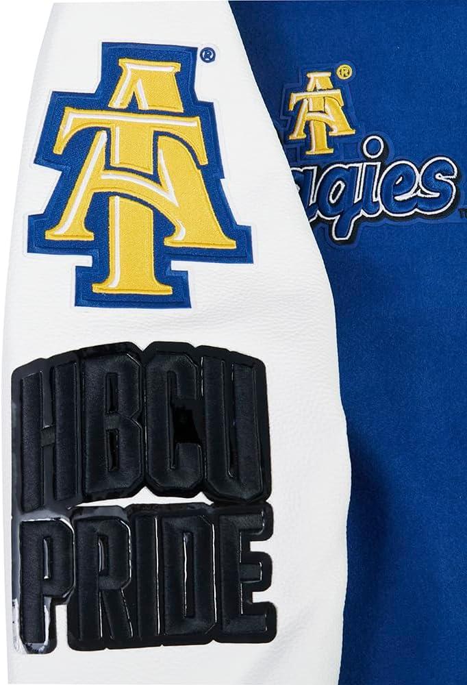 image:imagePro Standard NCAA mens Mens College Campus Ransom Wool Varsity JacketDodger BlueWhite