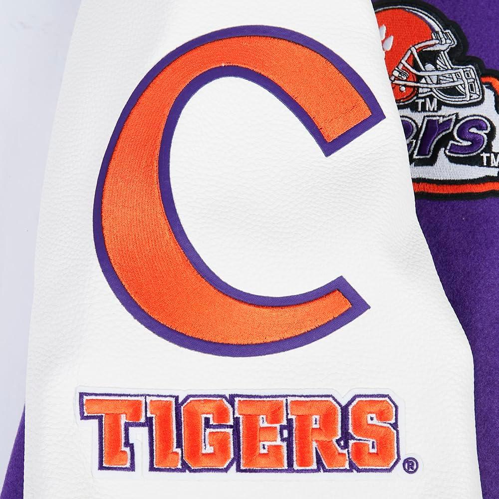 image:imagePro Standard NCAA mens Mens College Campus Ransom Wool Varsity JacketPurpleWhite