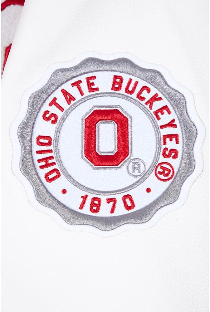 image:imagePro Standard NCAA mens Mens College Campus Ransom Wool Varsity JacketRedWhite