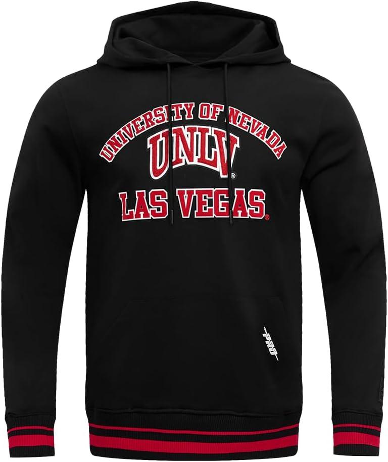 image:imagePro Standard NCAA mens Mens College Classic Chenille Brushed Back French Terry Pull Over HoodieBlackRedBlack