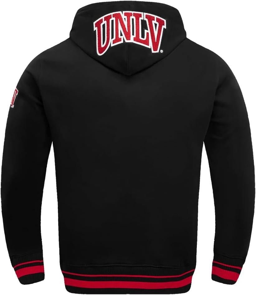 image:imagePro Standard NCAA mens Mens College Classic Chenille Brushed Back French Terry Pull Over HoodieBlackRedBlack