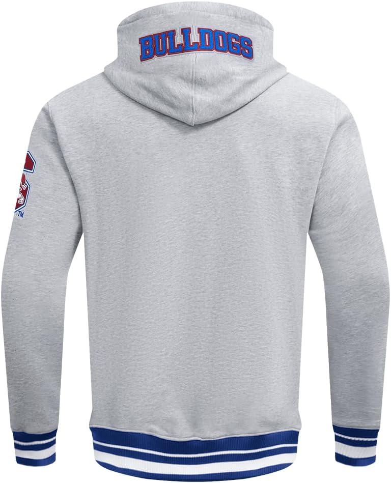 image:imagePro Standard NCAA mens Mens College Classic Chenille Brushed Back French Terry Pull Over HoodieHeather GreyDodger Blue